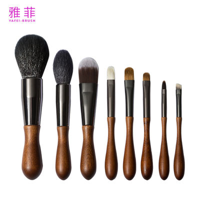 kopen 281A25408 8PCS Kleine make-upborstel set mini reis make-up borstel set met make-up tas online vervaardiging