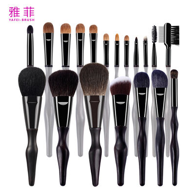 kopen 18pcs natuurlijk haar grote make-up borstel set private label make-up borstel sets online vervaardiging