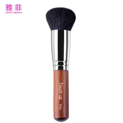 kopen F01 zachte geiten dierenhaar make-up borstels gekleurd zwart rond hoofd poeder blush borstel online vervaardiging