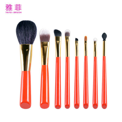 137A10908 Houten handvat make-upborstel Kleine set 8PCS Draagbare make-upborstel set