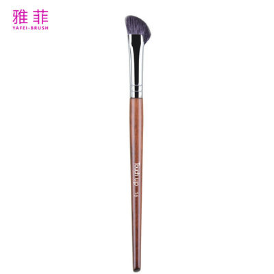 TOUCH UP 16 Halve ventilator blush onder de ogen neus make-up borstel houten handvat schuin geitenhaar