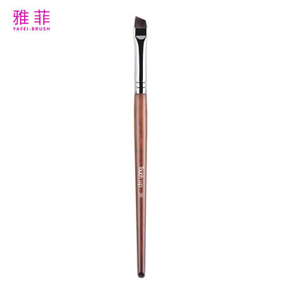 TOUCH UP 20 Custom LOGO Hoekige Eyeliner Pen Breed Plat Vegan Make-up Borstel Houten Handle