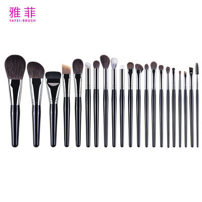 293A07026 Natuurlijke dierenhaar make-upborstels 26 stuks professionele make-upborstel set