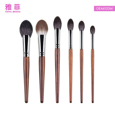 Medium Tongue-Shaped Classic Sable Hair Blending Brush, OEM/ODM Services Available-Product Code: Y12
